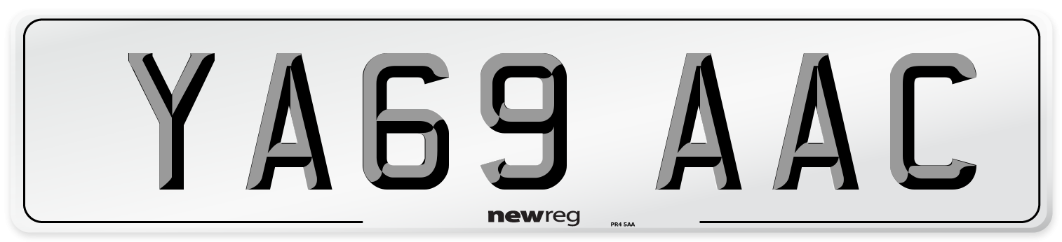 YA69 AAC Number Plate from New Reg